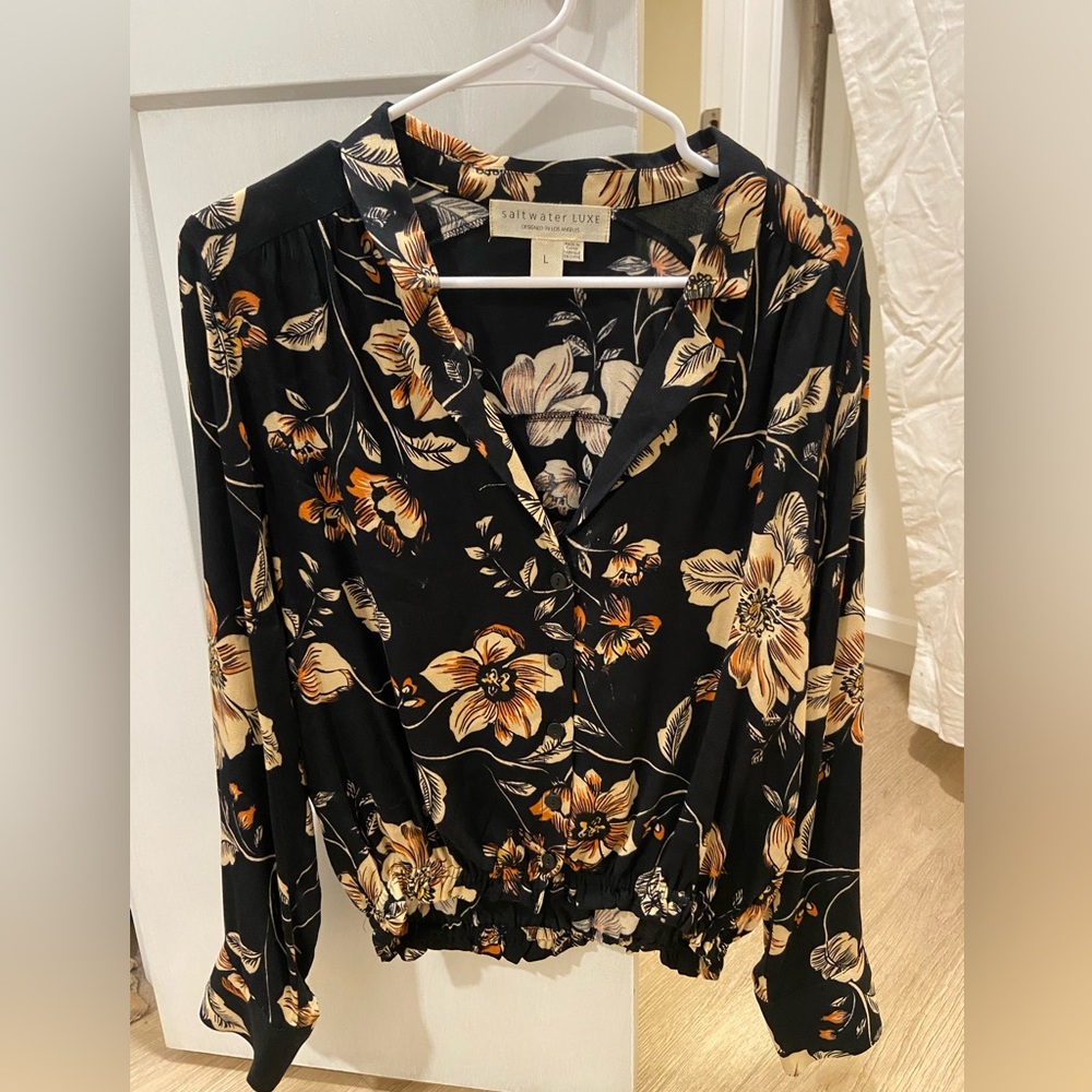 Saltwater Luxe Floral blouse